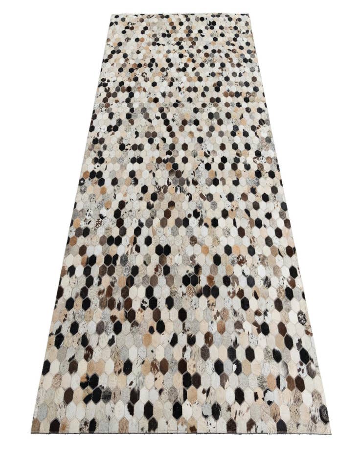 Detail image of 5' 2 x 8' Cowhide Leather Rug