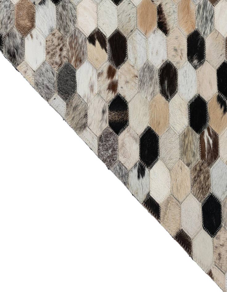 Detail image of 5' 2 x 8' Cowhide Leather Rug