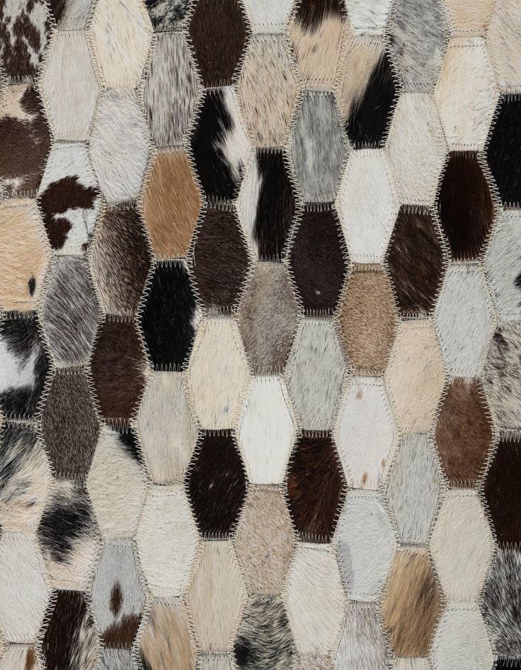 Detail image of 5' 2 x 8' Cowhide Leather Rug