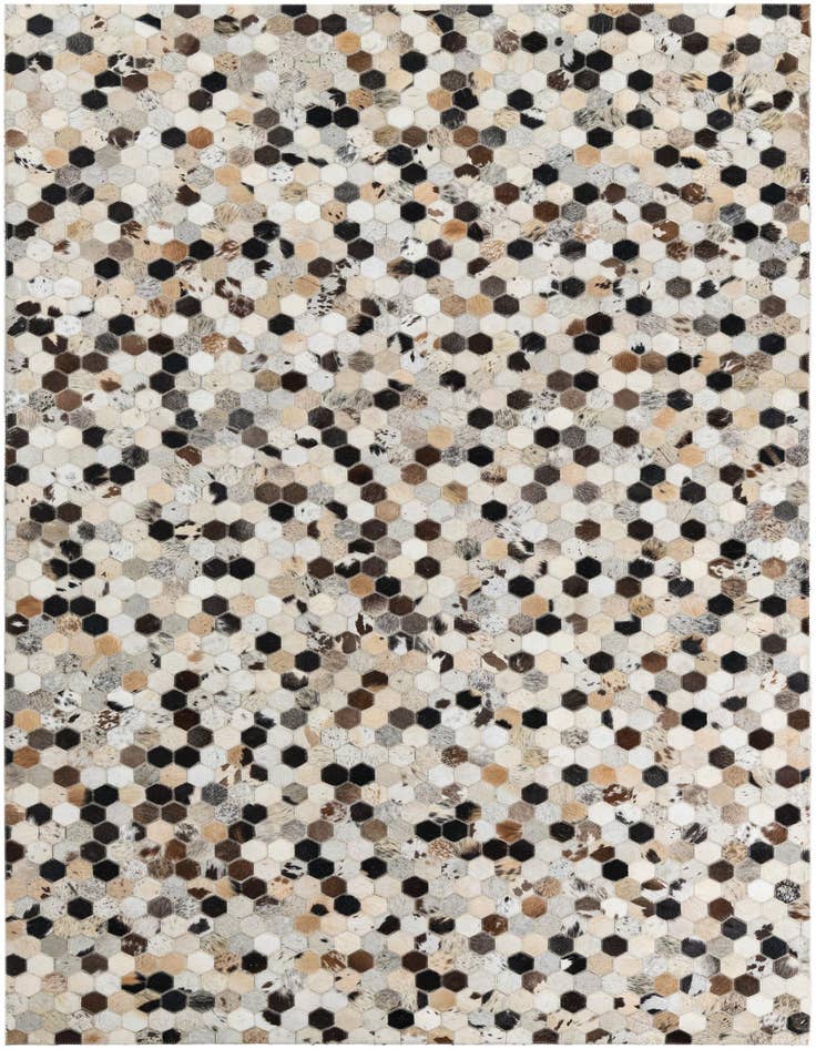 Detail image of 5' 2 x 8' Cowhide Leather Rug