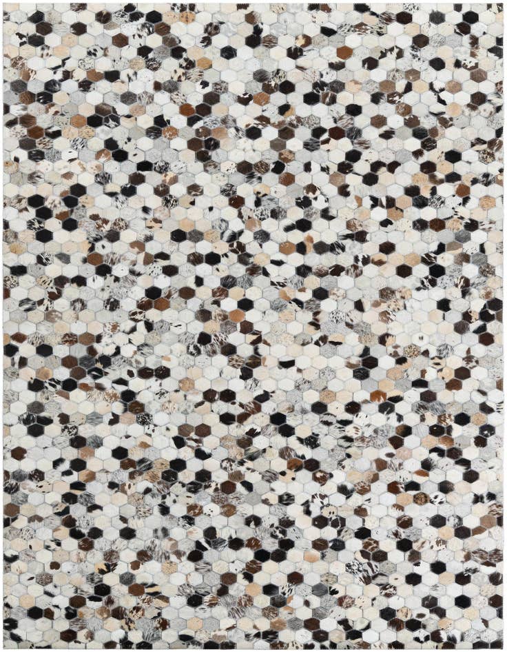 Detail image of 5' 1 x 8' 2 Cowhide Leather Rug