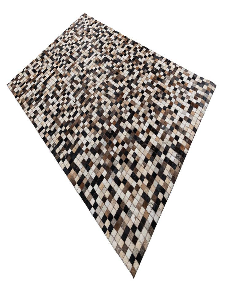 Detail image of 5' x 7' 10 Cowhide Leather Rug