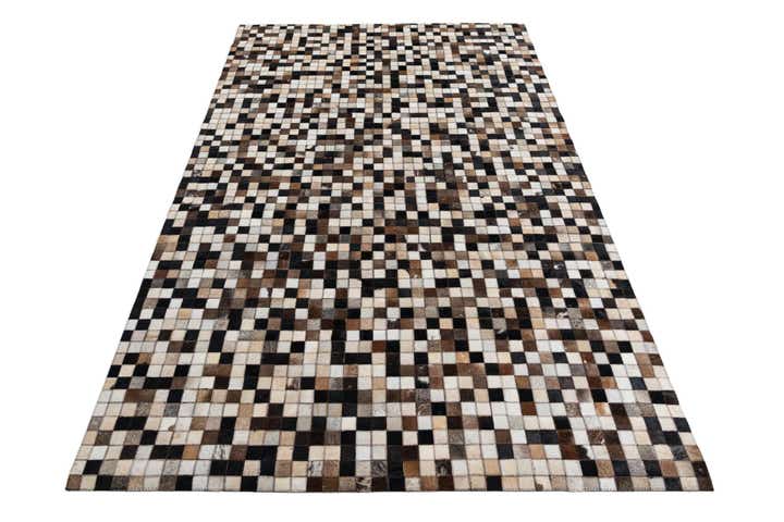 5' x 7' 10 Cowhide Leather Rug