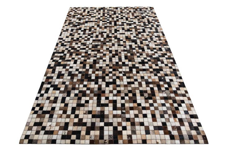 Detail image of 5' x 7' 10 Cowhide Leather Rug