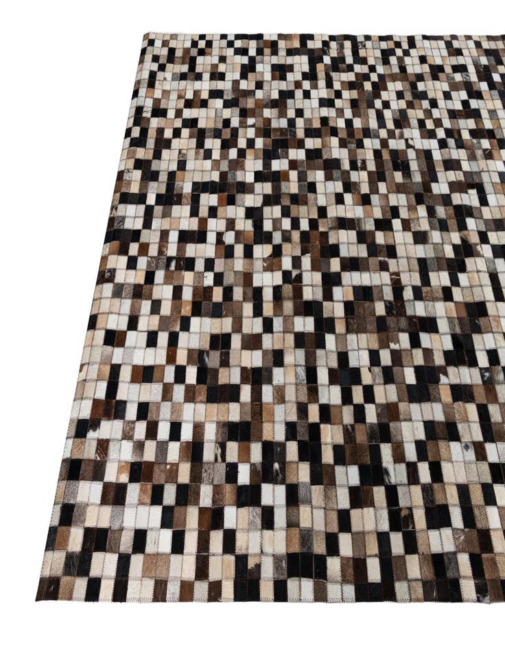 Detail image of 5' x 7' 10 Cowhide Leather Rug