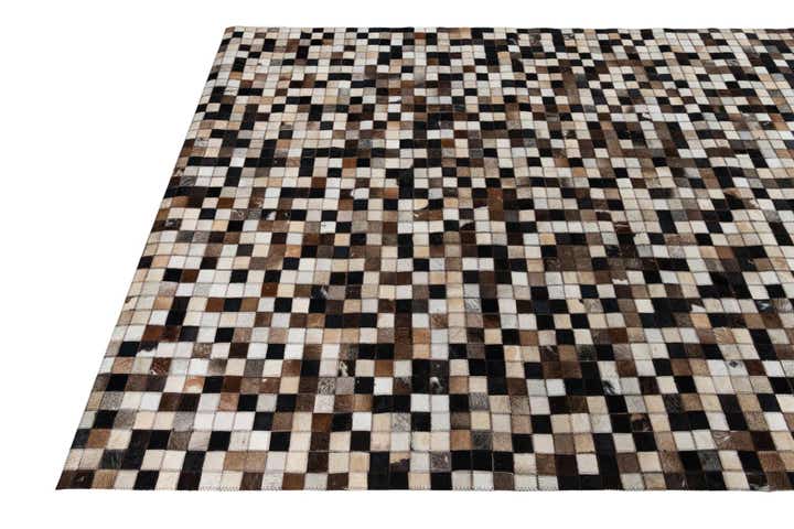 5' x 7' 10 Cowhide Leather Rug