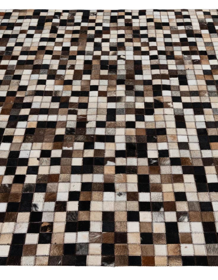 Detail image of 5' x 7' 10 Cowhide Leather Rug
