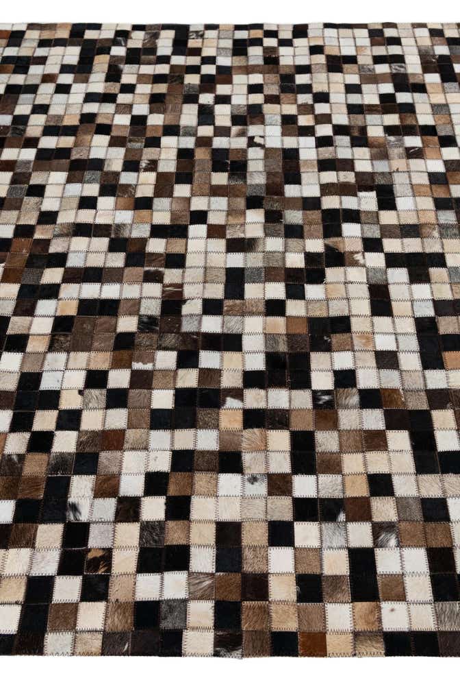 5' x 7' 10 Cowhide Leather Rug
