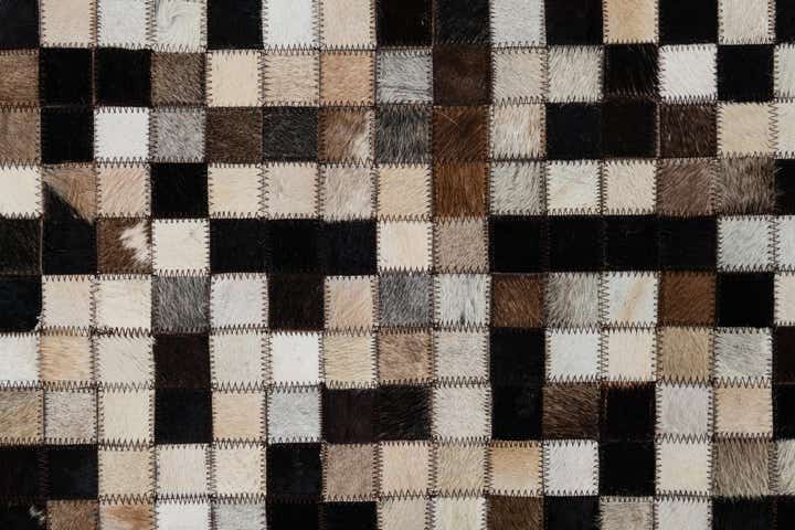 5' x 7' 10 Cowhide Leather Rug