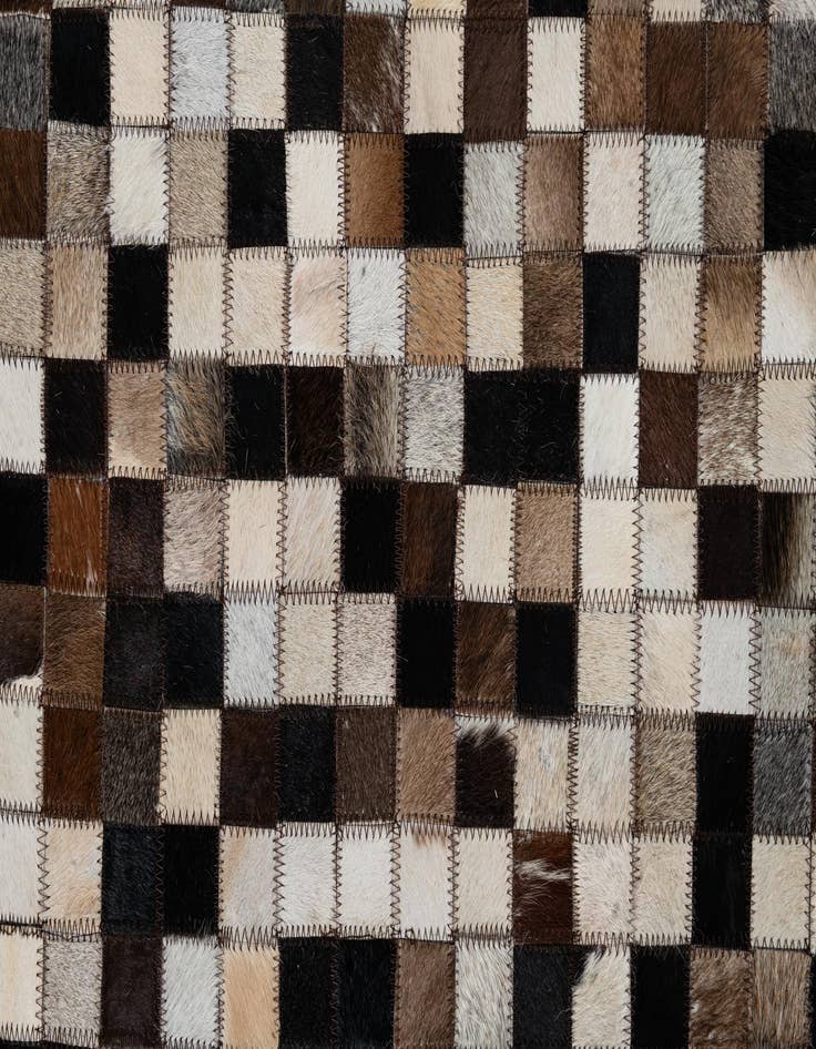 Detail image of 5' x 7' 10 Cowhide Leather Rug