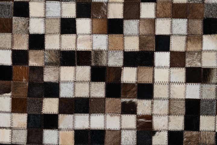 5' x 7' 10 Cowhide Leather Rug