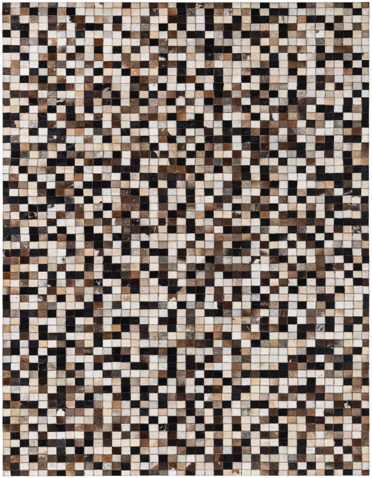 Detail image of 5' x 7' 10 Cowhide Leather Rug