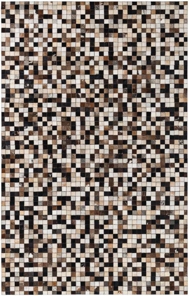 5' x 7' 10 Cowhide Leather Rug