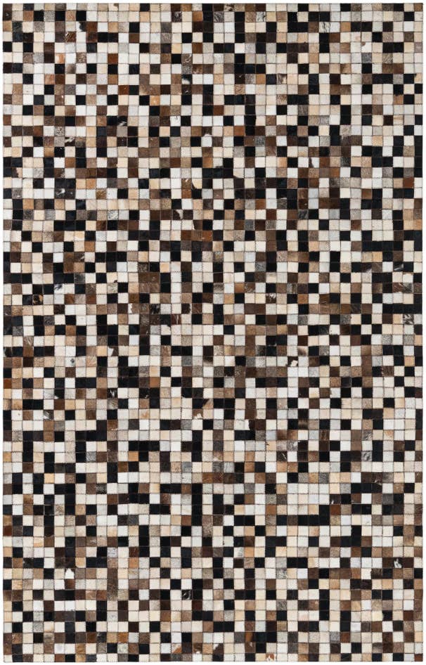 Detail image of 5' x 7' 10 Cowhide Leather Rug