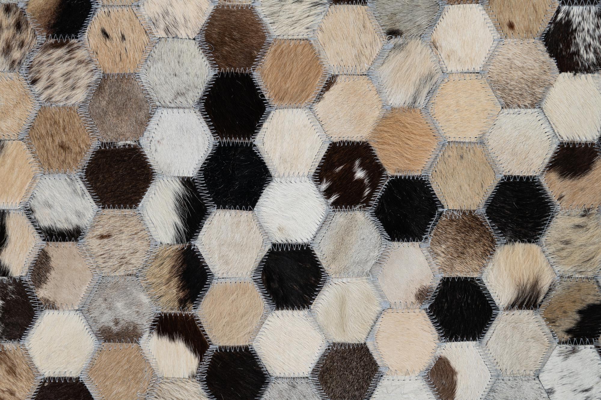 5' 1 x 8' Cowhide Leather Rug