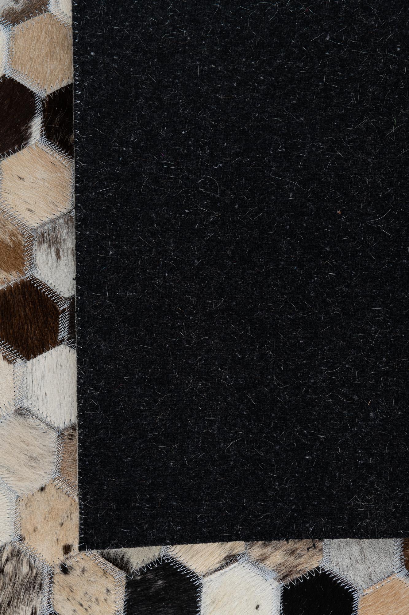 5' 1 x 8' Cowhide Leather Rug