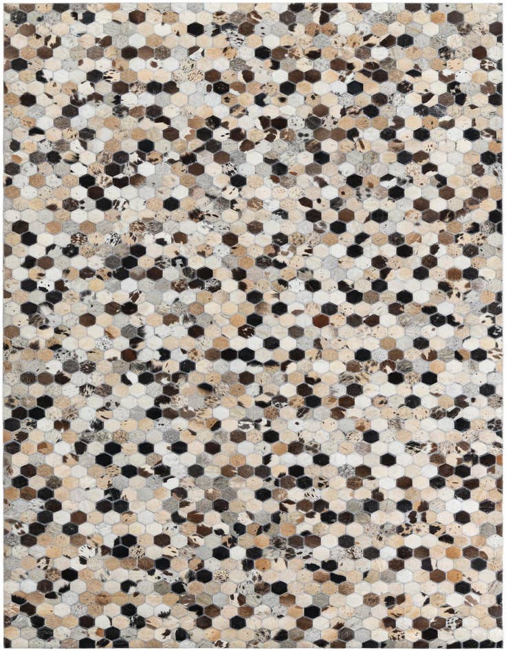 Detail image of 5' 1 x 8' Cowhide Leather Rug