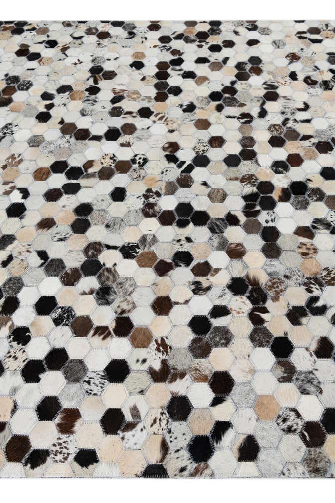 5' x 8' Cowhide Leather Rug