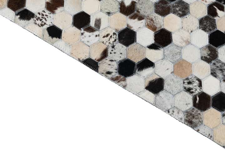 5' x 8' Cowhide Leather Rug