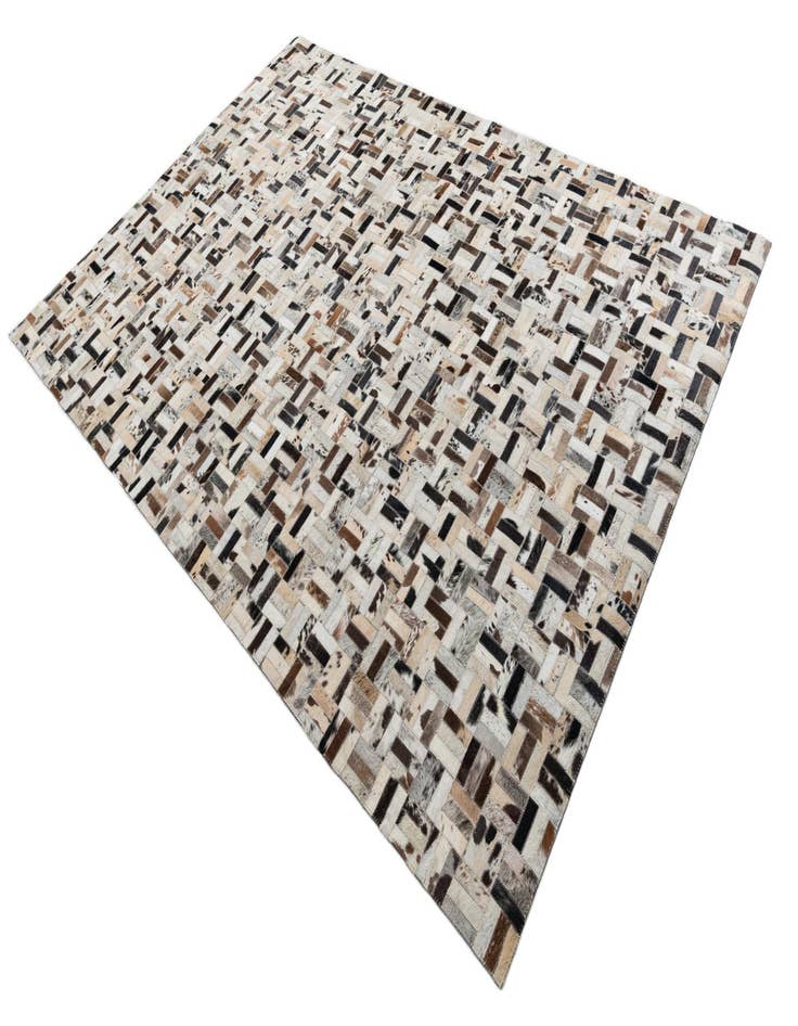 Detail image of 5' 4 x 7' 10 Cowhide Leather Rug