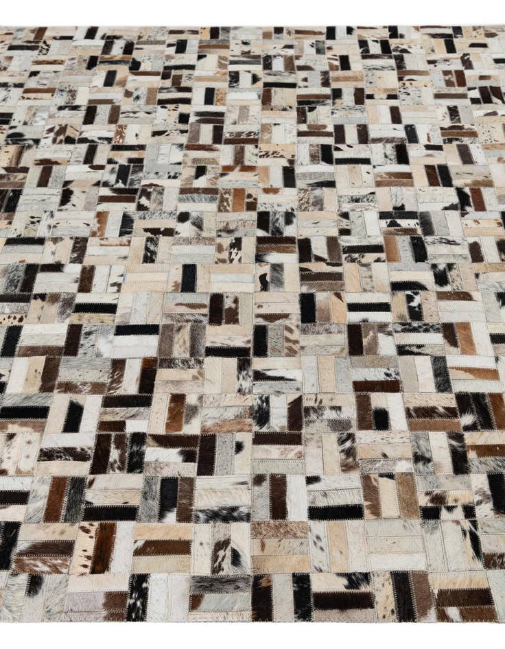 Detail image of 5' 4 x 7' 10 Cowhide Leather Rug