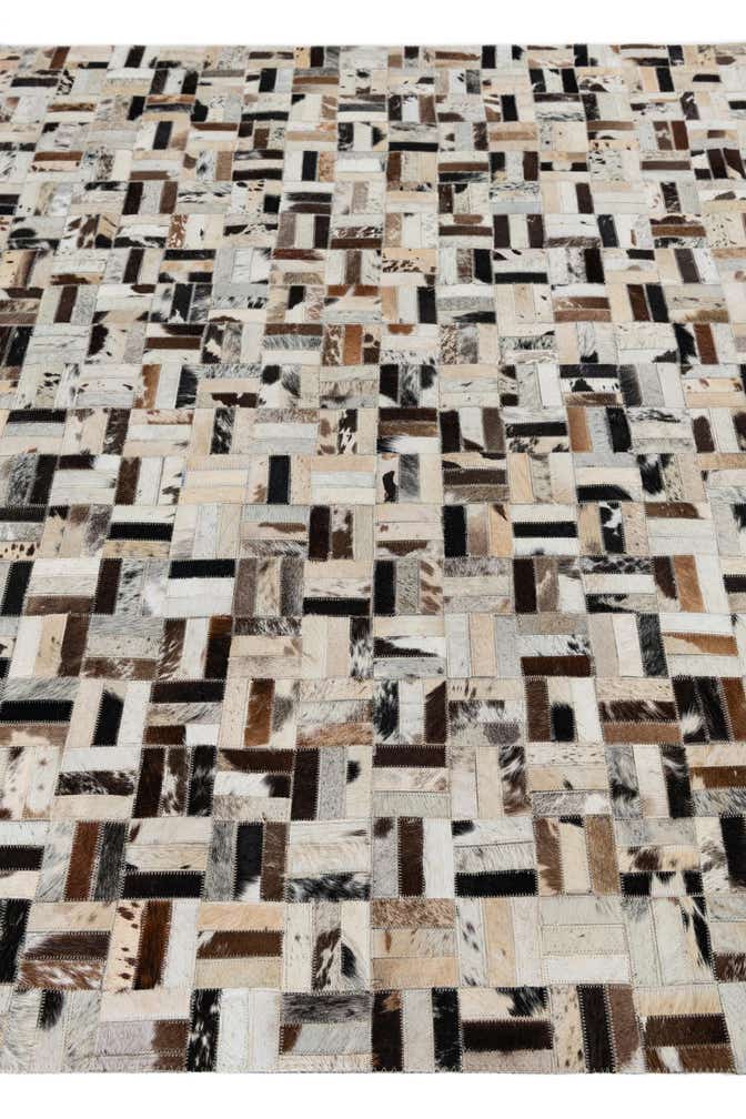 5' 4 x 7' 10 Cowhide Leather Rug