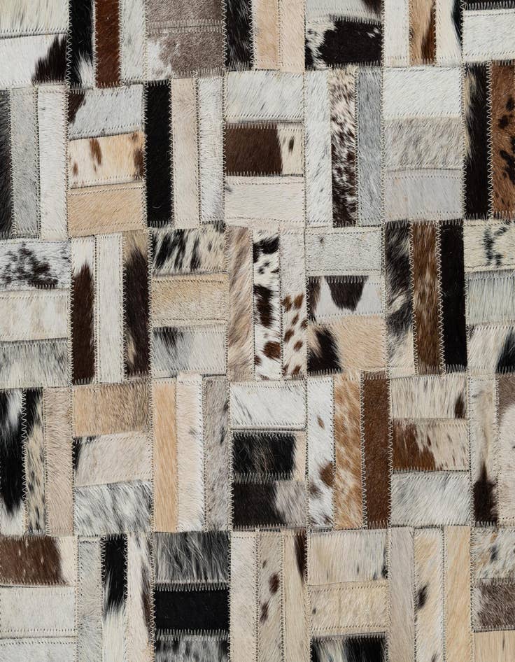 Detail image of 5' 4 x 7' 10 Cowhide Leather Rug