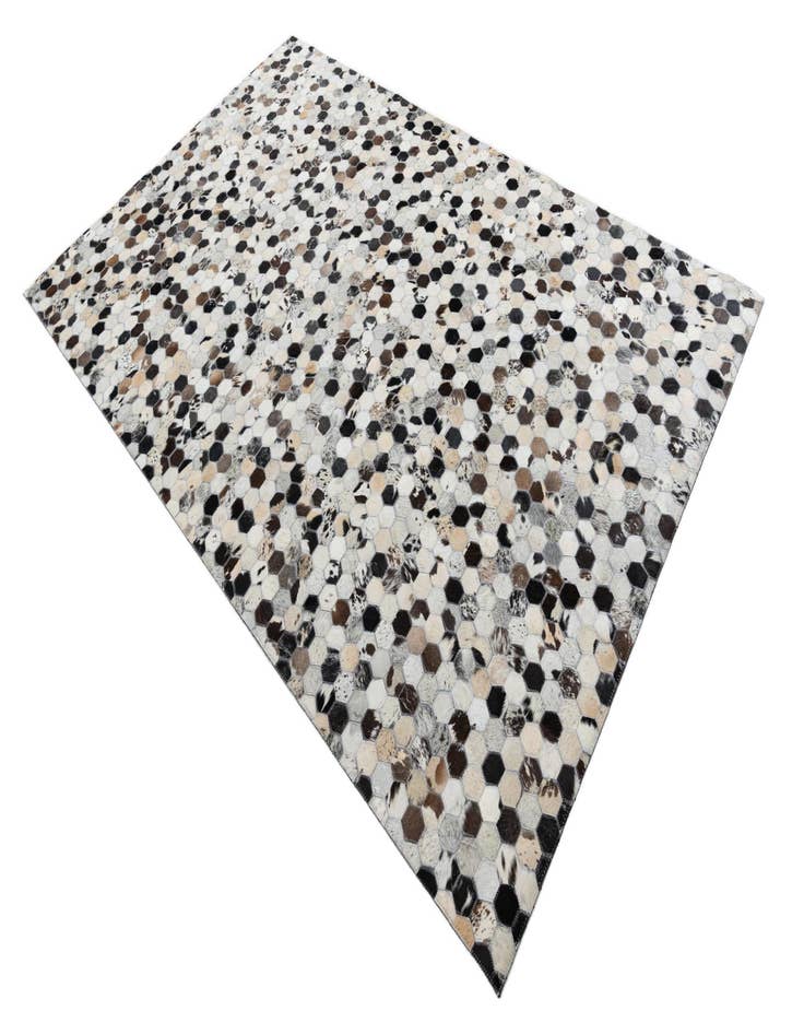 Detail image of 5' 1 x 8' 1 Cowhide Leather Rug