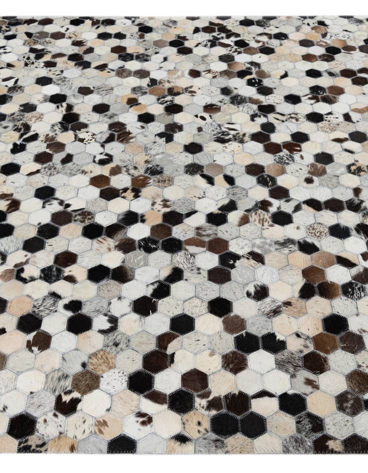 Detail image of 5' 1 x 8' 1 Cowhide Leather Rug