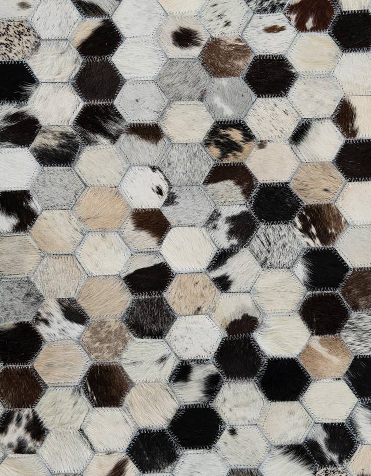 Detail image of 5' 1 x 8' 1 Cowhide Leather Rug