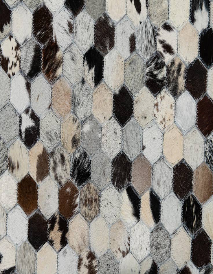 Detail image of 5' 1 x 8' 1 Cowhide Leather Rug