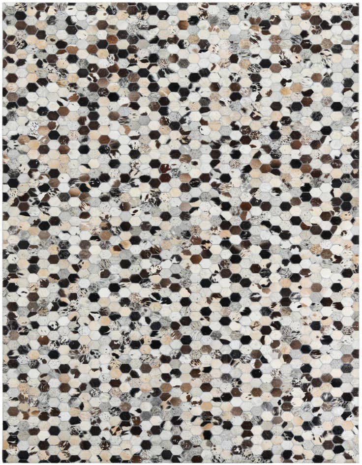 Detail image of 5' 1 x 8' 1 Cowhide Leather Rug