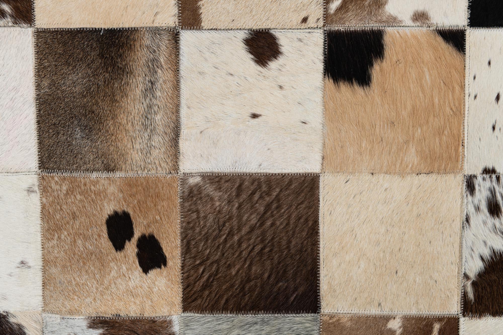 5' x 7' 10 Cowhide Leather Rug