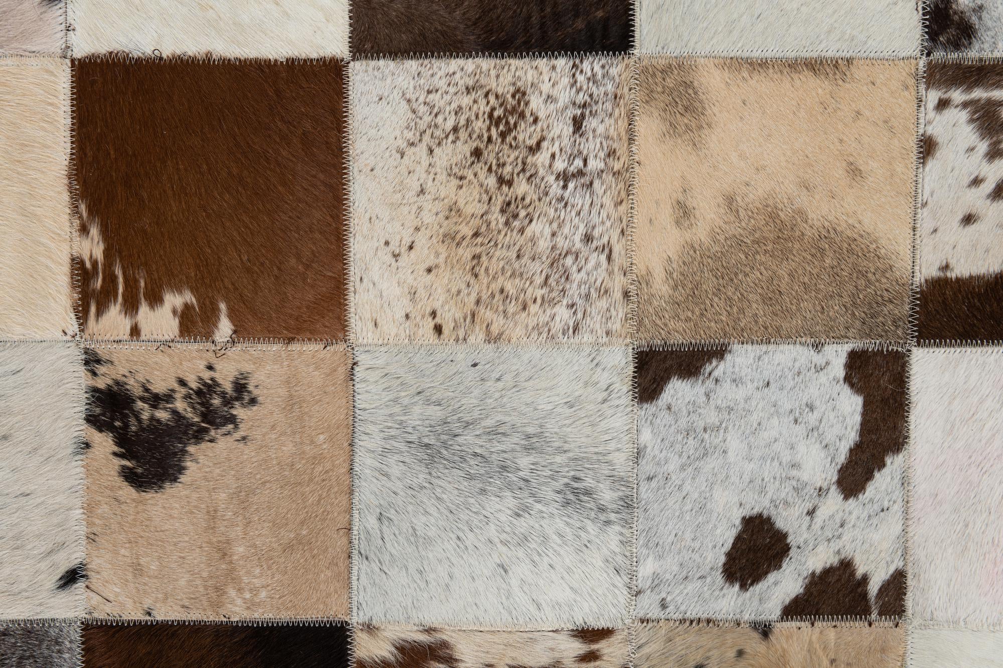 5' x 7' 10 Cowhide Leather Rug