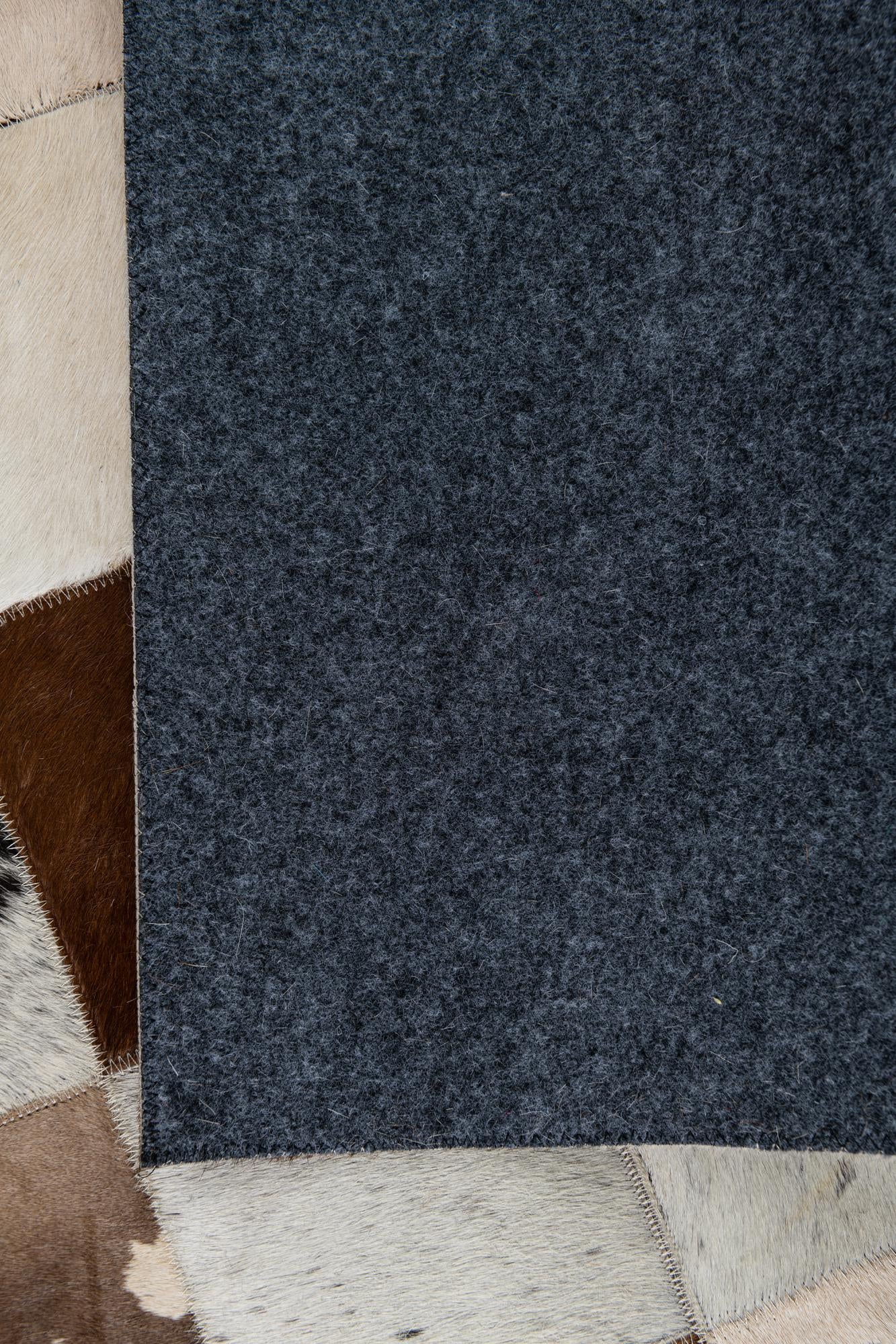5' x 7' 10 Cowhide Leather Rug