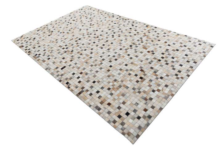 5' 2 x 8' Cowhide Leather Rug