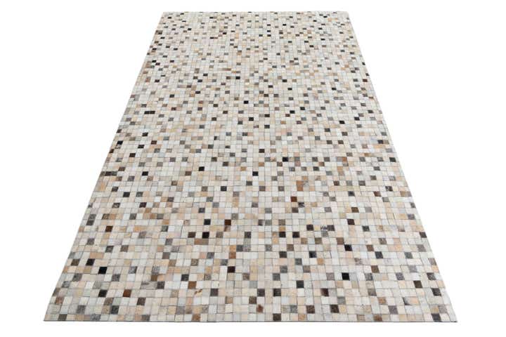 5' 2 x 8' Cowhide Leather Rug