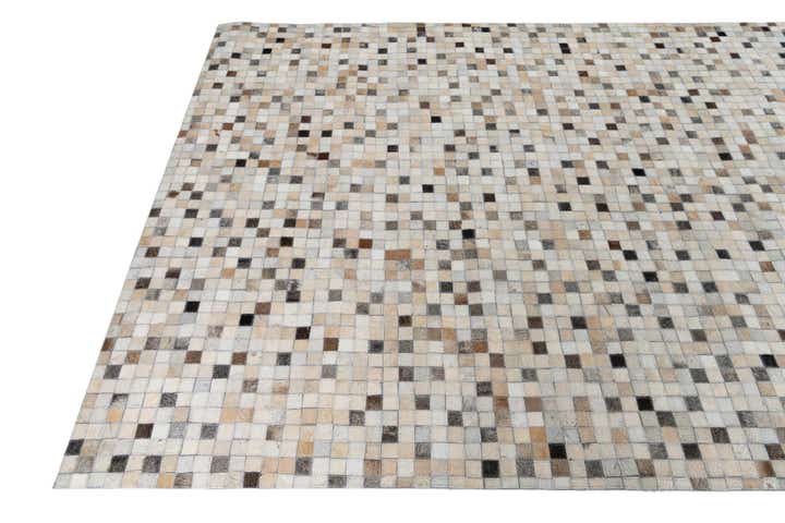 5' 2 x 8' Cowhide Leather Rug