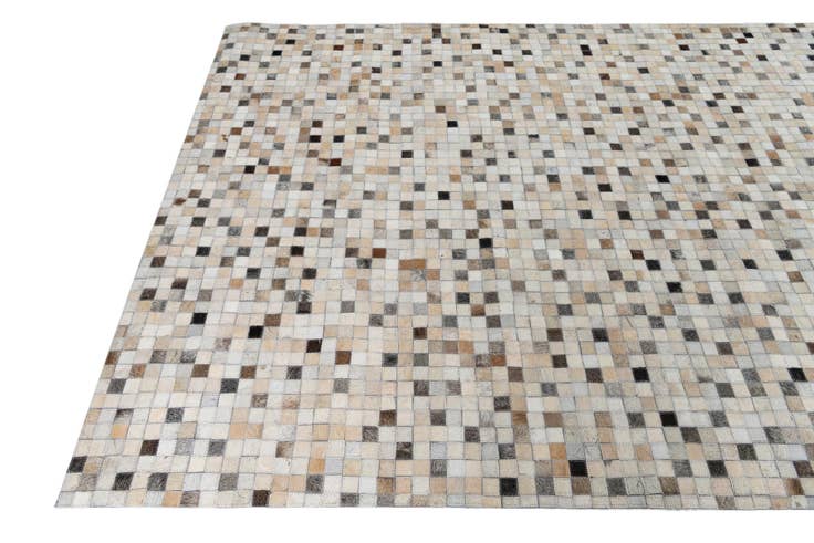 Detail image of 5' 2 x 8' Cowhide Leather Rug