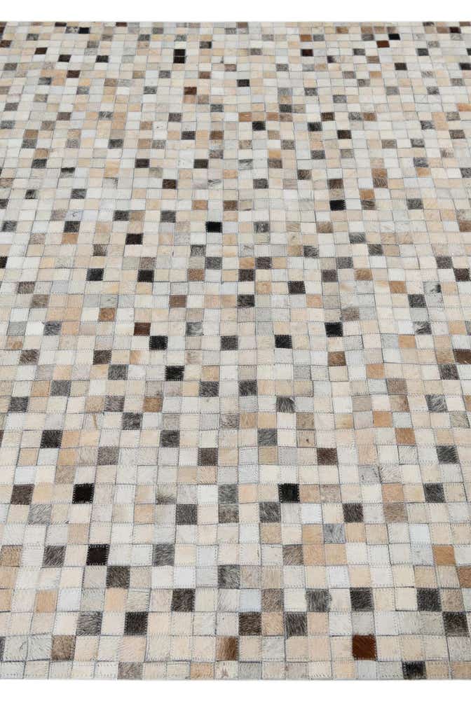 5' 2 x 8' Cowhide Leather Rug