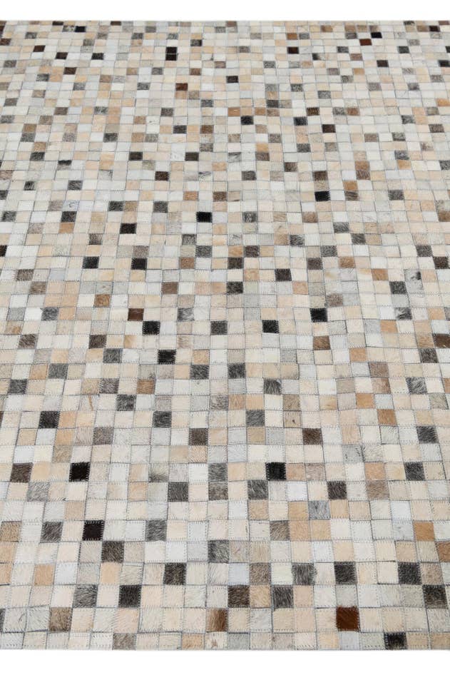 Detail image of 5' 2 x 8' Cowhide Leather Rug