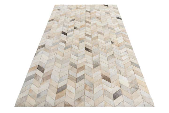 5' x 8' Cowhide Leather Rug