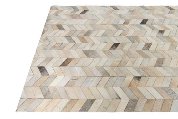 5' x 8' Cowhide Leather Rug