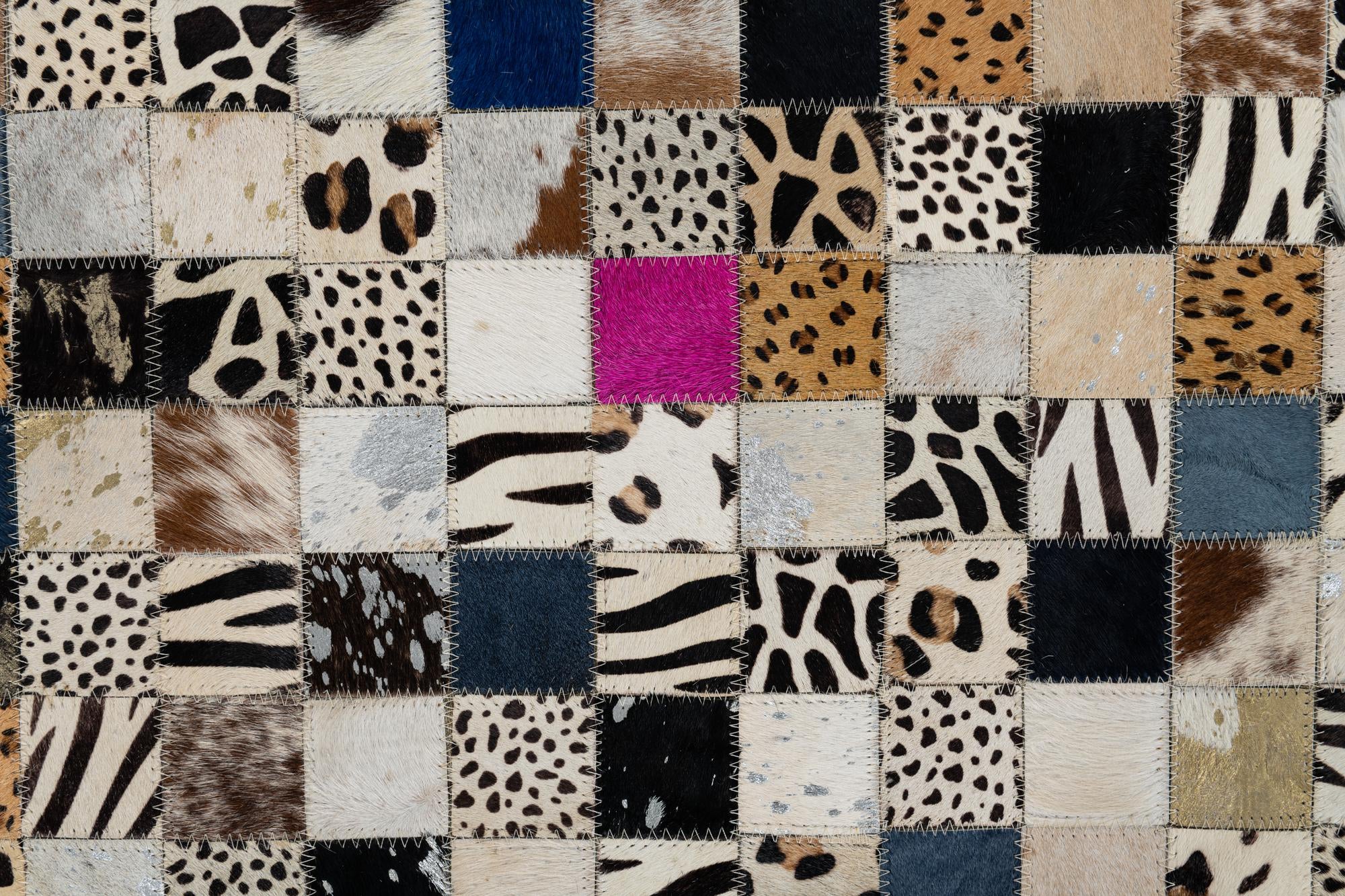 5' x 8' Cowhide Leather Rug