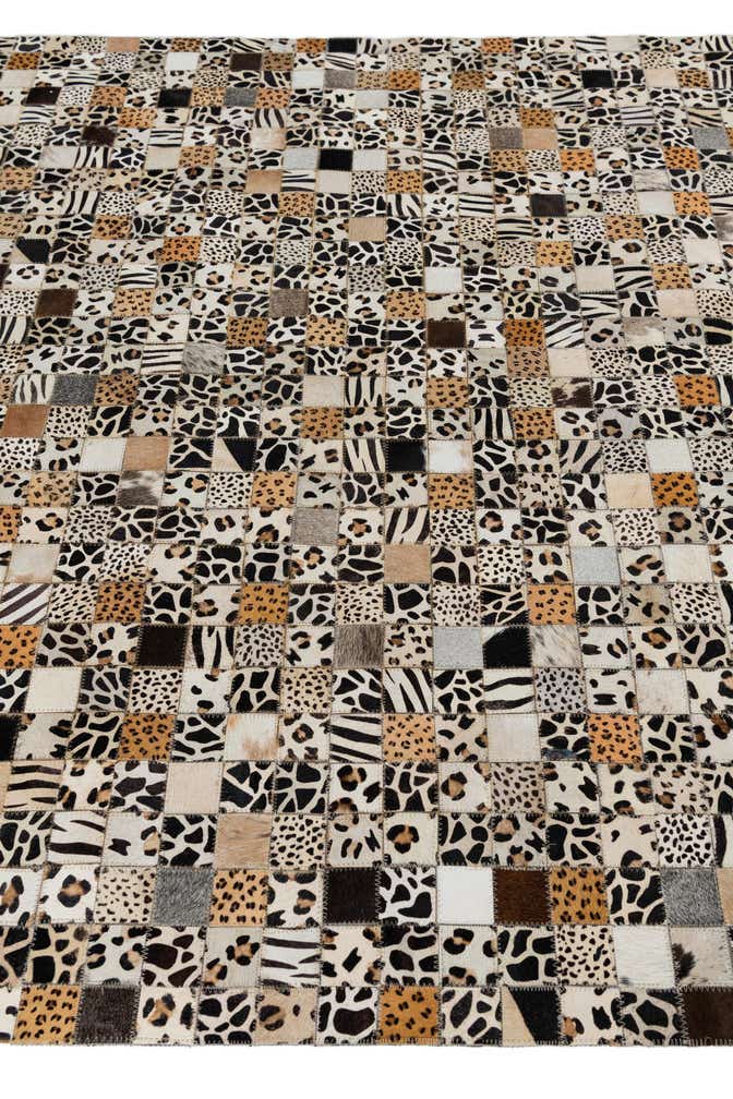 5' x 8' Cowhide Leather Rug