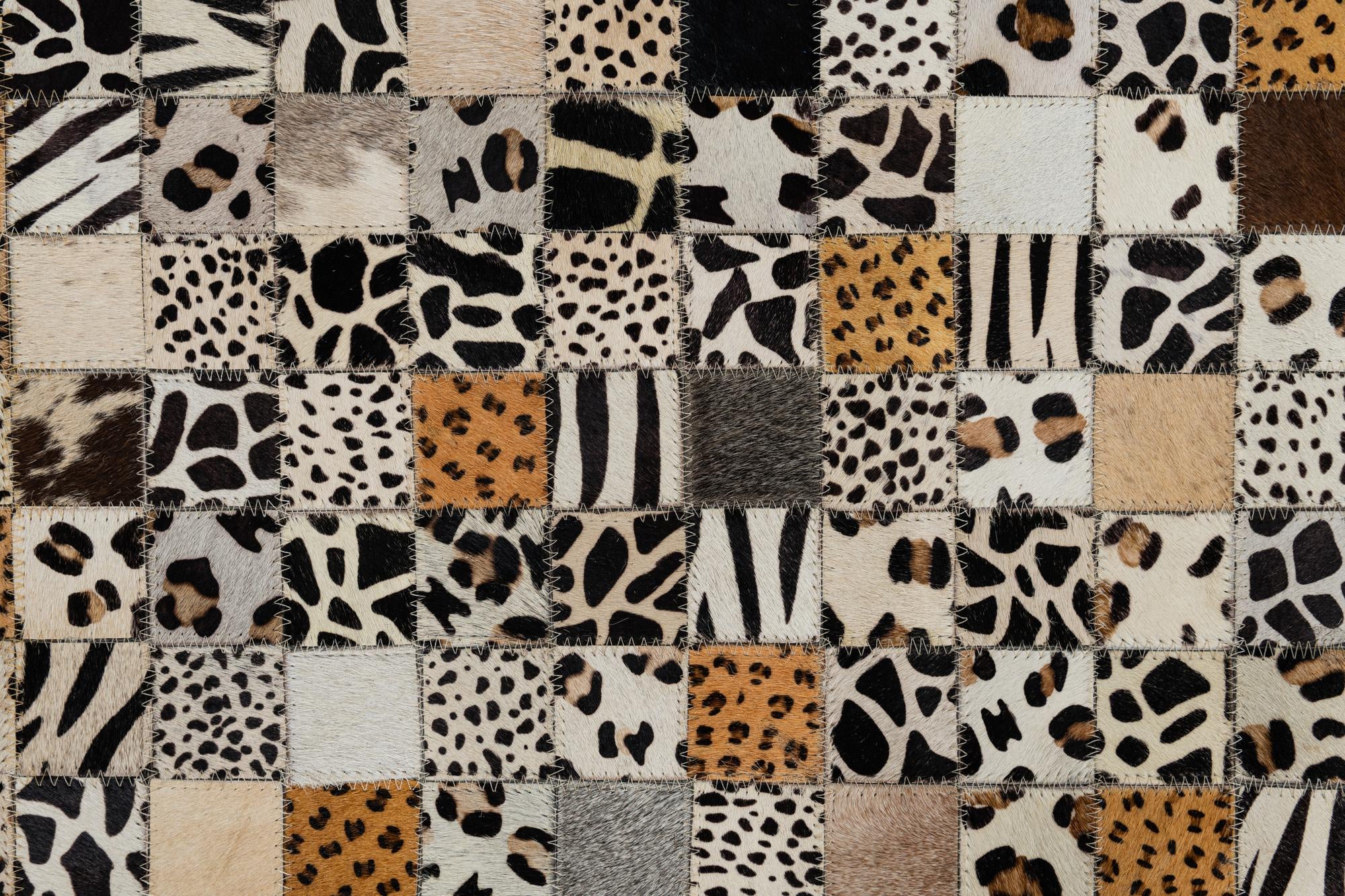 5' x 8' Cowhide Leather Rug
