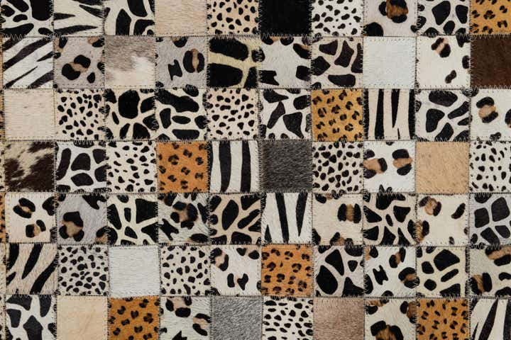 5' x 8' Cowhide Leather Rug
