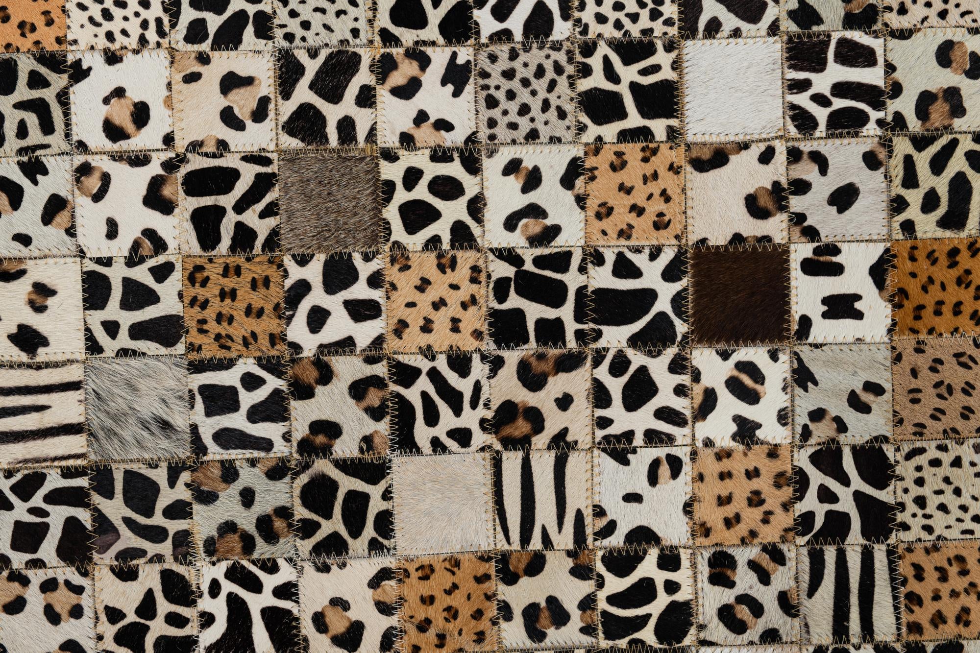 5' x 8' Cowhide Leather Rug