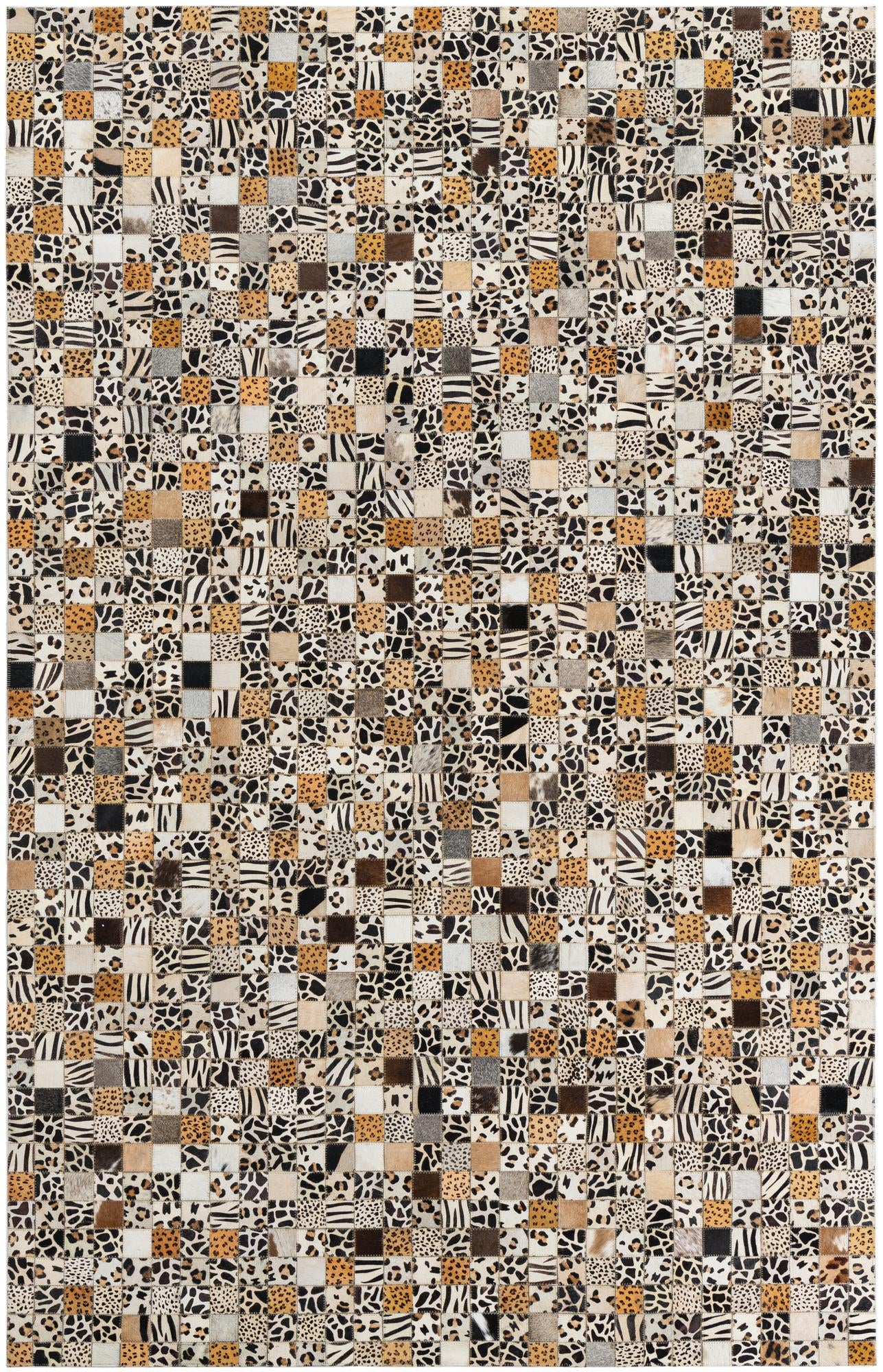 5' x 8' Cowhide Leather Rug