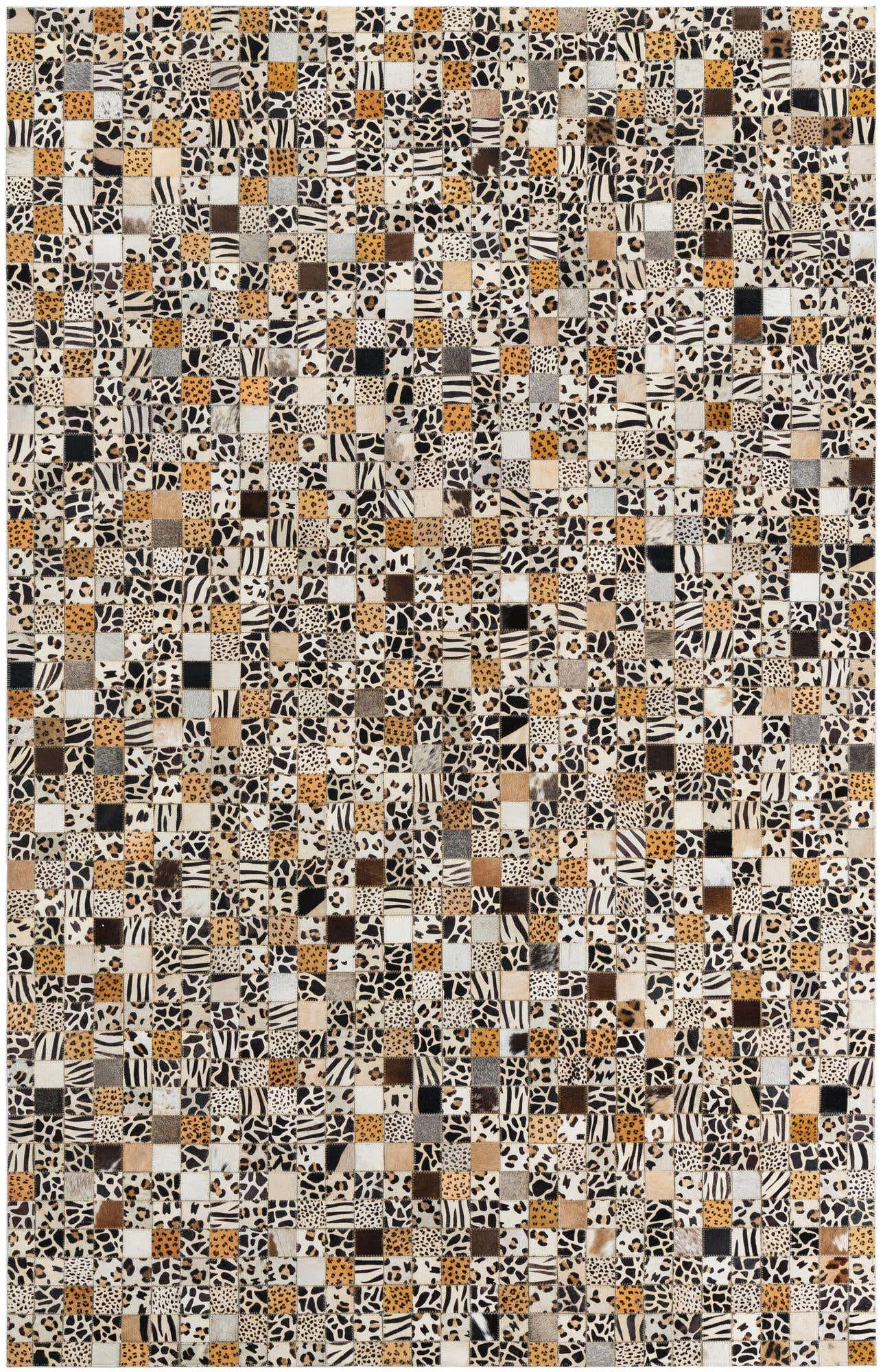 5' x 8' Cowhide Leather Rug
